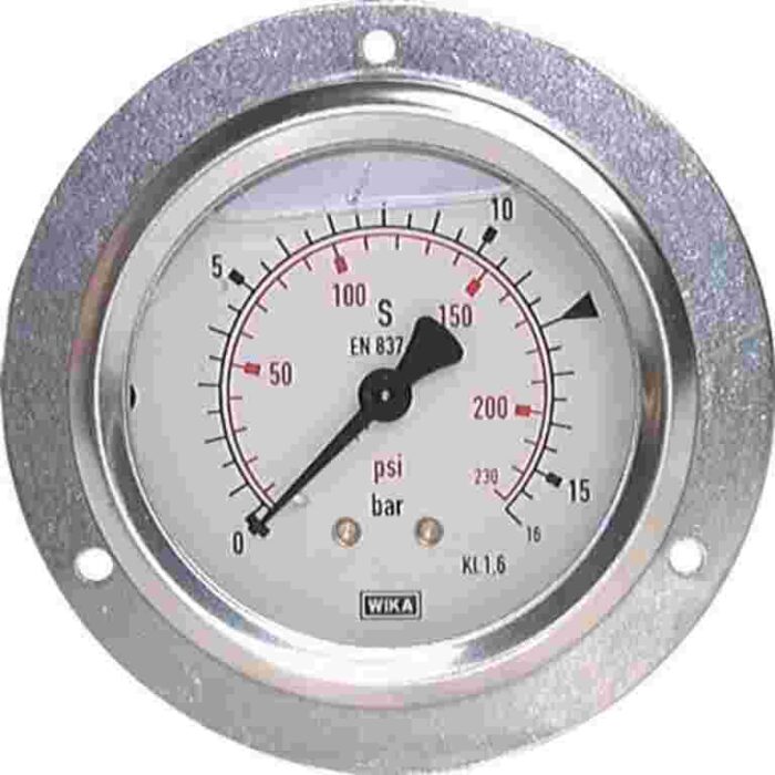 63mm Panel Mounted Gauges Glycerine Filled